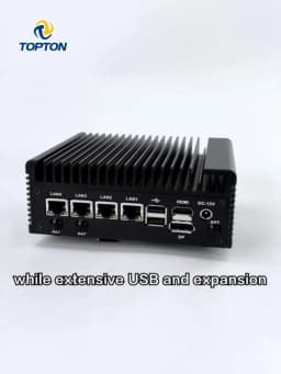 Fanless Industrial Mini PC Intel N100 N150 4 Port 2.5G I226-V LAN 2*RS232 COM DDR4 Firewall Router PfSense Server Computer