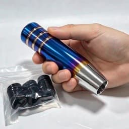 Burnt Blue Gradient Aluminum Car Gear Shift Knob Manual Transmission Shifter Lever Knob Universal Car Interior Modification Acce