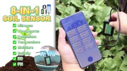 YAGO Soil Sensor 8 in 1 for Agriculture pH EC Moisture NPK Tester Android/HarmonyOS USB Smart Soil Meter for Precision Farming