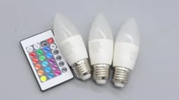 1-10PCS Smart RGBW LED Bulb Spotlight E27 E14 B22 GU10 with Infrared Remote Control Suitable for Colorful Home Lighting