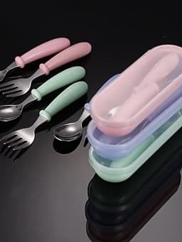 2pcs, Any Name Cutlery Set Easter Gifts,For Boys and Girls,School Lunch,Birthday Gifts,Christmas Gifts,Custom Engraved Custom