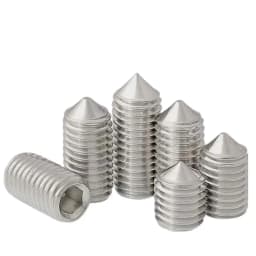 Hexagon Socket Set Screws Cone Point Grub Screw M2 M2.5 M3 M4 M5 M6 M8 M10 M12 304 Stainless Steel Allen Head Hex Socket Screw