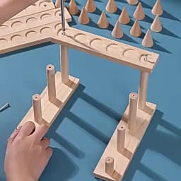 Simple Solid Wood Cone Ring Display Rack Jewelry Rack Ring Rack Display Jewelry Rack Live Stream Stall Props