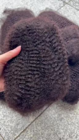 4C Afro Kinky Bulk Human Hair Extensions 10-18Inch No Weft 30/50g 1Pack Peruvian Remy Bulk for Locs Micro Twist Braiding Hair