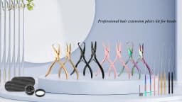 ARLANY Hair Extension Pliers for Micro Beads Anti-Slip Microlink Pliers for Weft Extensions Hair Tinsel Keratin Bonding Removal