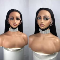 350% Density Double Drawn Straight Lace Wig 13X4 Transparent Lace Frontal Human Hair Wig Brazilian Lace Front Wigs For Women