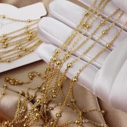 2M Stainless Steel Beaded Ball Cable Rolo Chains Bulk Plating Gold Chain for Jewelry Making Supplies Necklace Wholesale Items