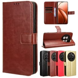 Leather Flip Case For Realme 13 Pro+ 12 Pro Plus 5G 11 Pro+ 11x Protective Cover Wallet Card Slot Kickstand Coque Fundas Capa