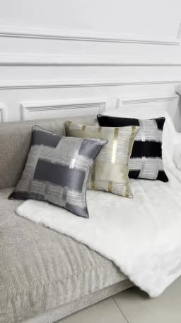 Shiny Holiday Accessories With Gold Stripe Decoration, Cushion Cover and Pillowcase Without Pillow Core