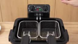 Electric Deep Fryer with 3 Baskets, 4.75QT Stainless Steel Countertop