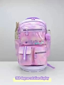 Girls 3Pcs School Backpack Set Sweet Cute Large Capacity Spine Protection Lightweight Children Primary Student Shoulder Bag