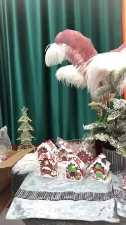 Christmas Theme LED Pendant Snowman Gingerbread Santa Claus Light House Soft Pottery Hanging Tree Home New Year Party Decoration