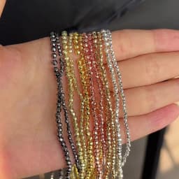 2mm 3mm Faceted Plated Gold Silver AB Color Austria Crystal Beads Tiny Loose Beads for Jewelry Making DIY Bracelets Accessories