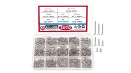 1070pcs Self Tapping Screw Assortment Kit M2 Wood Thread Nail Screw Sets Tapping Screw Assortment Kit Lock Nut Wood Thread Nail