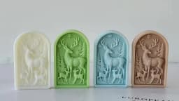 DIY Christmas Deer Silicone Candle Mold 3D Relief Reindeer Deer Aromatherapy Gypsum Crafts Resin Soap Mould Christmas Gift
