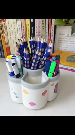 Rotating Pen Holder Desk Organizers Large Capacity Pen Storage Box Cosmetic Brush Organization Box Study Dormitory Accessories