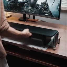 Z3 Modular Monitor Stand Premium Computer Riser for Ergonomic Workspace Modern Desk Organizer for Office Walnut/Black/White