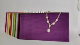 Luxurious Velvet Fabric Jewelry Organizer Mat Rectangular Jewelry Showcase Tray Earrings Bracelet Necklace Multicolor Tray