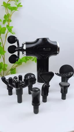 High Power Fascia Massage Gun Replaceable Massage Heads High-Frequency Vibration Body Massage Gun Full Body Muscle Relaxation