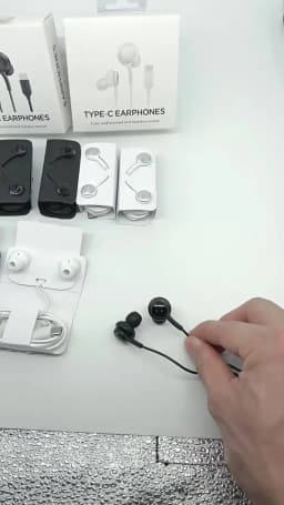 Original Type C Wired Earphone For Samsung Galaxy S25 S24 S23 S21 S22 Ultra Plus 3.5mm Headphones A54 A34 A53 A53 Laptop Earbuds