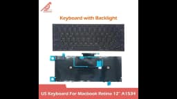Laptop A1534 US Layout Replacement Keyboard For Macbook Retina 12" A1534 2016 2017 Keyboards Replace EMC 2991 3099