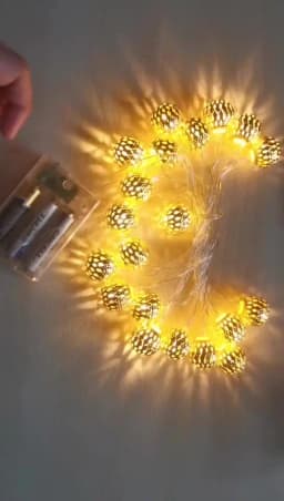 3M 5M 10M LED Globe String Lights Moroccan Silver Metal Balls Battery USB Powered Wedding Christmas Outdoor Room Garland Decor