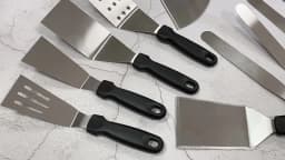 Kitchen Stainless Steel Scraper Cooking Spatula Barbecue Spatula Plate Barbecue Spatula Hamburger Spatula Cooking Utensils
