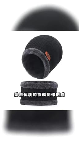 Winter Men Women Thick Beanie Hat Knitted Hat Winter Cap Beanie Female Wool Neck Scarf Cap Balaclava Mask Bonnet Hats Set