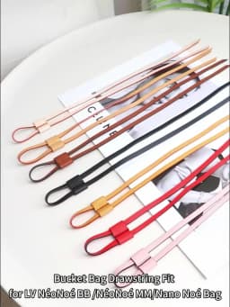 CRAZYSMITH Bag Straps Drawstring for LV Noe BB nano Petit Bucket Bags Shoulder Genuine Bag Accessories Replacement Tension Cords