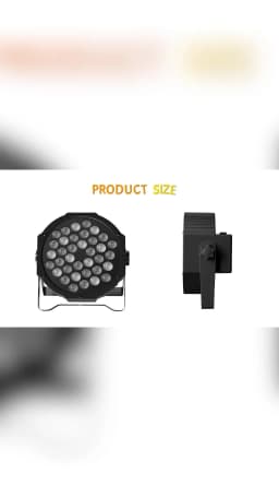U'King 2PCS Party Light Par Light 36 LEDs RGB DMX Stage Effect Lighting Stage Flat Par Lighting DJ Lights Disco Lights Wedding