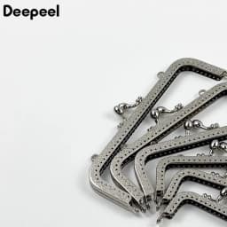 1/2/5Pcs Silver Embossed Metal Purse Frame Kiss Clasp  8.5-20cm Bag Handle for Handbag Wallet WovenBag DIY Handmade Accessories