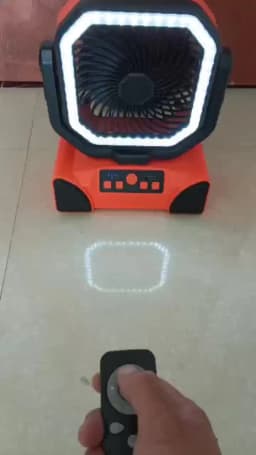 50000mAh Rechargeable Camping Fan with LED Light Remote Control Outdoor Hanging Fan for Tent Fishing Hurricane - 100H Runtime