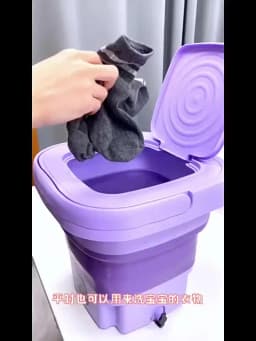 8L Foldable Washing Machine Portable Socks Underwear Panties Retractable Household Washing Machine 3 Models With Spinning Dry
