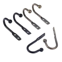 5pcs Vintage Black/Antique Bronze Hooks Wall Door Bath Coat Hook 50*23mm Hanger Kitchen Pot Bag Hanger Hooks For Hanging Towel