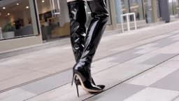 Elastic Thigh High Boots Women Red Thin Heels Over-the-knee Boot Sexy Zipper Nightclub Dance Ladies Long Latex Shoes Big Size 45
