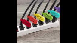 10/30/50pcs Reusable Waterproof Cable Labels Color-Coded Organizer Straps for Data Charger Cords Home Office Travel