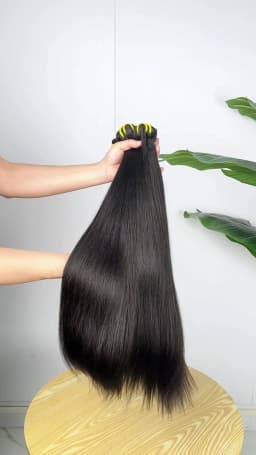 Yaki Straight Bundles 100% Real Human Hair Double Weft Natural Black Color Vietnamese Raw Virgin Human Hair Weaving Extensions