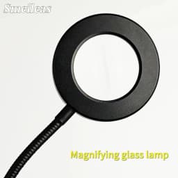1pc, 5X Magnifying Glass with Light, Clip On LED Magnifying Lamp with Clamp, 3 Modes Dimmable for Reading, Crafts, DIY, Reading.
