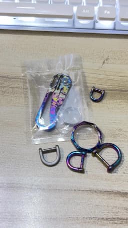 Colored Titanium Horseshoe Buckle Car Key Connection Clasp Mini Lock Catch Outdoor latch key bag removable D-buckle EDC Tool