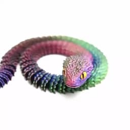 3D Printed Snake Movable Joint Fidget Toy Figurine Simulation Snake Office Desktop Ornament Gifts Crafts Figurines Miniatures