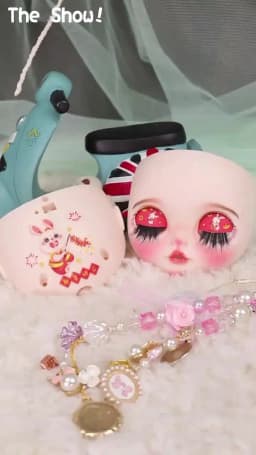 ICY DBS OOAK Blyth doll Hand-Painted Face Plate Including Back Plate Screws Lips carved 1/6 BJD Anime Girl