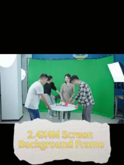 SH White Green Screen 2.4X4M Collapsible Chroma Key Backdrop Fabric Ultra-Quick Setup Birthday PartyBackground Photo Studio