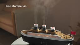 Titanic Ship Model Air Humidifier Remote Control Home 250ml Essential Oil Jellyfish Smoke Ring Spray Aroma Diffuser Humidifiers
