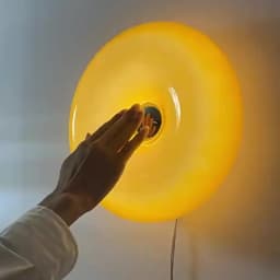 Nordic LED Wall Lamp Creative Donut Design Touch Switch Stepless Dimming For Bedroom Study Room Living Room Indoor Lighting