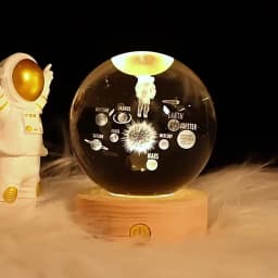GGbingo LED Night Light Milky Way Galaxy Solar System Crystal Ball Night Lamp Bedroom Ambient Light Creative Gift Night Light