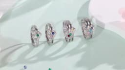Personalized 1-8 Birthstone Rings for Women Customized Engraved Name Rings for Her Custom Cubic Zirconia Stones Heart Rings Gift
