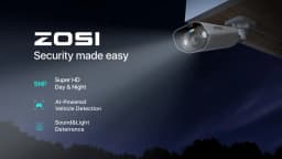 ZOSI 16CH 4K PoE Security Camera System 2-Way Audio H.265+ 8MP 16CH NVR 4TB HDD for 24/7 Recording 8MP Outdoor PoE IP Cameras