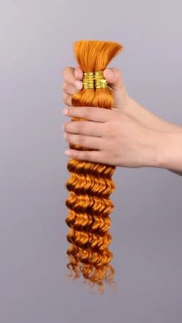 Deep Wave Bulk Human Hair for Braiding No Weft 100g (1 Pack-2 Bundles) Brazilian Virgin Human Hair Braiding Hair For BOHO Braids