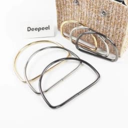 2Pcs Deepeel Metal Bag Handles Purse Frame O D Rings Handbags Replacement Chain DIY Bags Handle Handmade Hardware Accessories