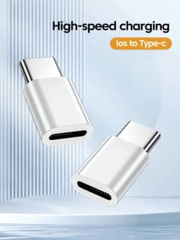 Type c To Lightning Adapter USB C Female To ios Male Converter Fast Charge Adaptador For iPhone 15 16 Type C Adapter High Speed